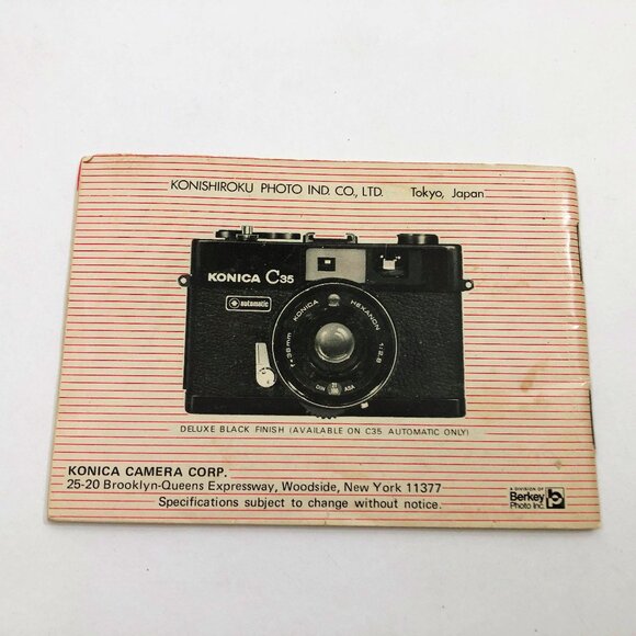 KONICA C35 INSTRUCTION BOOK Great Condition - Picture 2 of 5